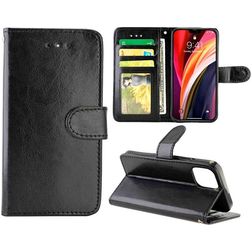 Mobigear Wallet iPhone 12 Klapphülle Portemonnaie - Schwarz