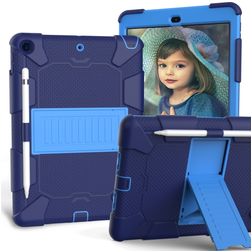 Mobigear ShieldStand iPad 9 (2021) Hülle Kunststoff,Silikon Backcover + Stifthalter + Ständer - Blau