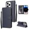 Mobigear Wallet iPhone 14 Pro Hülle Klapphülle Geldbörse - Marineblau