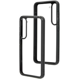 Mobiparts Rugged Clear Samsung Galaxy S23 Hülle Hardcase Backcover Stoßfest - Transparent / Schwarz