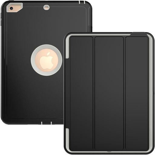 Mobigear Tri-Fold Folio iPad 6 (2018) Hülle Klapphülle - Schwarz / Grau