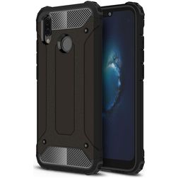 Mobigear Outdoor Huawei P20 Lite (2018) Hülle Hardcase Backcover Stoßfest - Schwarz