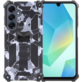 Mobigear Armor Stand Samsung Galaxy A16 Hülle Hardcase Backcover Stoßfest mit Ständer - Grau Mobigear Armor Stand Samsung Galaxy A16 Hülle Hardcase Backcover Stoßfest mit Ständer - Grau