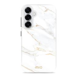 MIO Samsung Galaxy S25 Plus MagSafe Hülle Hardcase Backcover - White Marble