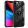Mobigear Crystal Ring iPhone 14 Hülle Hardcase Backcover mit Ringhalter - Transparent / Schwarz