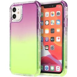 Mobigear Gradient iPhone 12 Pro Max Hülle Hardcase Backcover Stoßfest - Grün / Lila