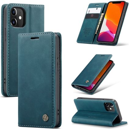 Caseme 013 iPhone 12 Mini Hülle Klapphülle Geldbörse - Blau