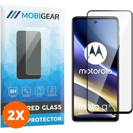 Mobigear Premium Motorola Moto G51 5G Panzerglas Gehärtetes Glas Displayschutz - Hüllenfreundlich - Schwarz (2er Pack)