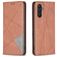 Mobigear Rhombus Slim Samsung Galaxy A24 Hülle Klapphülle - Braun