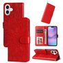 Mobigear Sunflower iPhone 17 Hülle Klapphülle Geldbörse - Rot