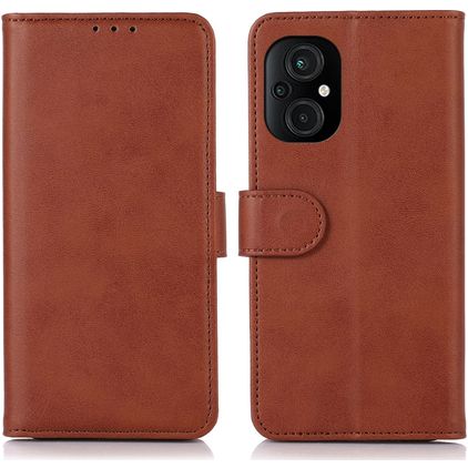 Mobigear Wallet POCO M5 Hülle Klapphülle Geldbörse - Braun