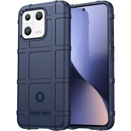 Mobigear Rugged Shield Xiaomi 13 Hülle Flexibles TPU Backcover Stoßfest - Blau