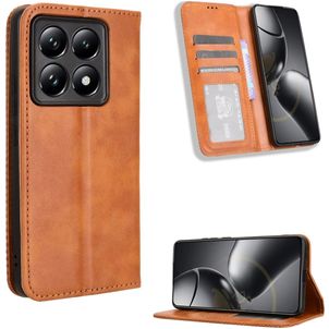 Mobigear Sensation Xiaomi 14T Hülle Klapphülle Geldbörse - Braun