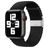 Mobigear Braided Nylon Apple Watch Armband Klappschließe - 49/46/45/44 mm - Schwarz