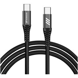 Mobigear Nylon USB-C auf USB-C Kabel 0.4 Meter - Schwarz