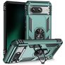 Mobigear Armor Ring Google Pixel 8a Hülle Hardcase Backcover Stoßfest mit Ringhalter - Dunkelgrün