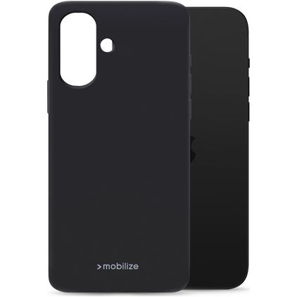 Mobilize Rubber Gelly iPhone 16 Plus TPU (flexibel) Backcover - Schwarz