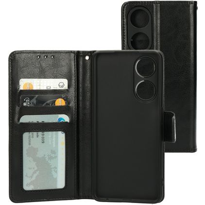 Mobiparts Classic Wallet OPPO A98 Hülle Klapphülle Geldbörse - Schwarz