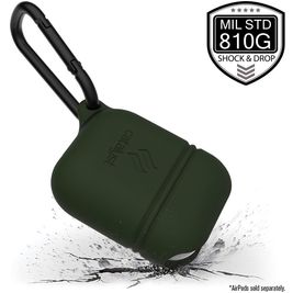 Catalyst Waterproof Apple AirPods 1 Hülle Flexibles Silikon Wasserdicht - Dunkelgrün