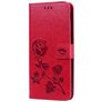 Mobigear Roses Samsung Galaxy J6 Plus Hülle Klapphülle Geldbörse - Rot
