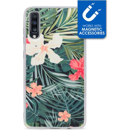 My Style Magneta Samsung Galaxy A70 TPU (flexibel) Backcover - Black Jungle