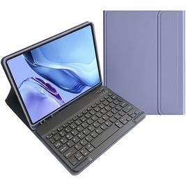 Mobigear Keys iPad 10 (2022) Hülle QWERTY Bluetooth Tastatur Klapphülle + Stifthalter - Lila