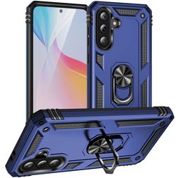 Mobigear Armor ring Samsung Galaxy A36 Hülle Hardcase Backcover Stoßfest mit Ringhalter - Blau