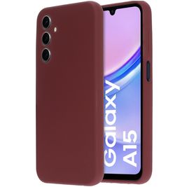 Mobiparts Samsung Galaxy A15 Silikon Hülle Backcover - Plum Red