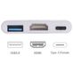 Mobigear USB-C auf HDMI / USB-A / USB-C Hub - Silber