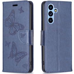 Mobigear Butterfly Samsung Galaxy A54 Hülle Klapphülle Geldbörse - Blau