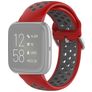 Mobigear Sport Plus Buckle Silikon Fitbit Versa 2 Armband Dornschließe - Rot / Grau