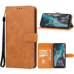 Mobigear Wallet Nokia C22 Hülle Klapphülle Geldbörse - Cognac