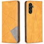 Mobigear Rhombus Slim Samsung Galaxy A35 Hülle Klapphülle - Cognac