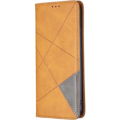 Mobigear Rhombus Slim Xiaomi Redmi Note 11T Hülle Klapphülle - Cognac