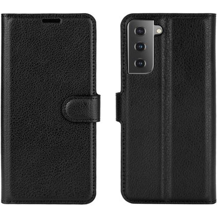 Mobigear Classic Samsung Galaxy S21 Hülle Klapphülle Geldbörse - Schwarz