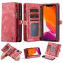 Caseme 008 iPhone 11 Pro Max Hülle Abnehmbare 2in1 Klapphülle Geldbörse - Rot