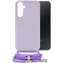 Mobilize Lanyard Gelly Samsung Galaxy A34 Flexibles TPU Handykette - Pastel Purple