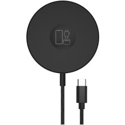 Mobilize 3in1 Magnetic Kabelloses Ladegerät USB-C 1 m 15W - Schwarz