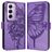 Mobigear Butterfly OPPO Reno 12 Pro Hülle Klapphülle Geldbörse - Lila