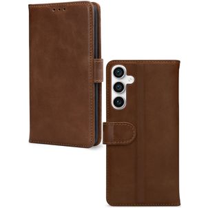 Mobilize Wallet Samsung Galaxy S23 FE Hülle Echtes Leder Klapphülle Geldbörse - Braun