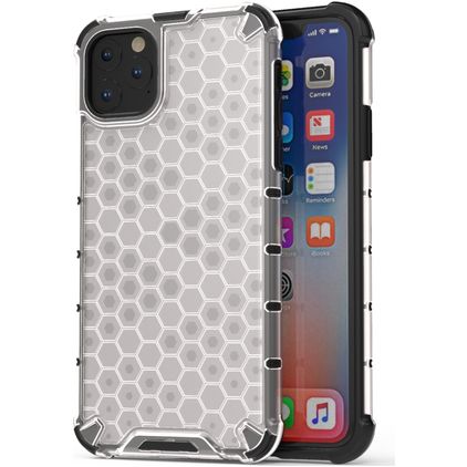 Mobigear Honeycomb Transparent iPhone 11 Hardcase Backcover Shockproof - Transparent