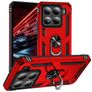 Mobigear Armor ring Xiaomi 15 Hülle Hardcase Backcover Stoßfest mit Ringhalter - Rot