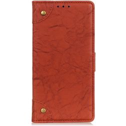 Mobigear Ranch Samsung Galaxy A90 Hülle Klapphülle Geldbörse - Braun