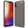 Mobigear Brushed Slim Motorola One Power Hülle Flexibles TPU Backcover - Grau