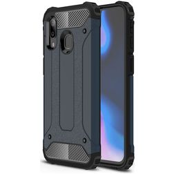 Mobigear Outdoor Samsung Galaxy A40 Hülle Hardcase Backcover Stoßfest - Marineblau