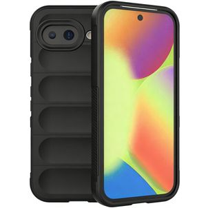 Mobigear Bumpy Google Pixel 10a Hülle Flexibles TPU Backcover - Schwarz