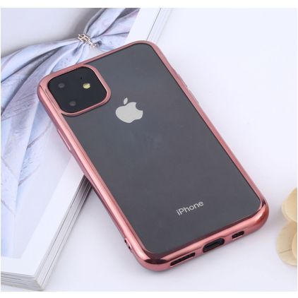 Mobigear Royal iPhone 11 Pro Hülle Flexibles TPU Backcover - Transparent / Roségold