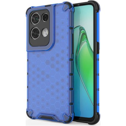 Mobigear Honeycomb OPPO Reno 8 Pro 5G Hülle Hardcase Backcover Stoßfest - Blau