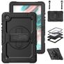 Mobigear SureGrip Xtreme Samsung Galaxy Tab A8 10.5 (2021) Hülle Kunststoff,Silikon Backcover + Schulterträger + Ständer - Schwarz