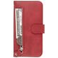 Mobigear Zipper Samsung Galaxy S20 Ultra Hülle Klapphülle Geldbörse - Rot